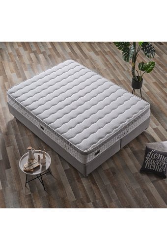 Armis Dream 160 x 200 cm Yataklı Başlıklı Çift Kişilik Sandıklı Baza Seti Gri