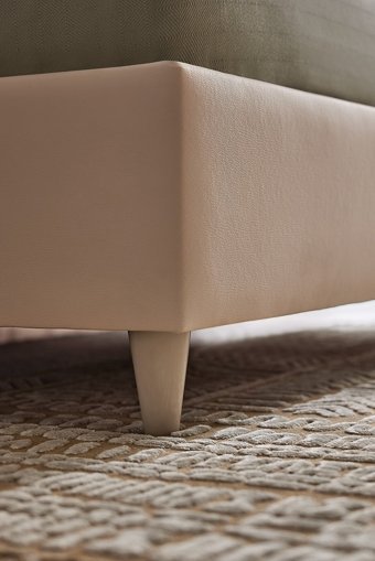 Enza Home Basel 160 x 200 cm Ayrılabilen Başlıklı Çift Kişilik Sandıklı Baza Seti Bej