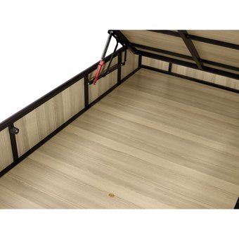 Md Lara 150 x 200 cm Başlıksız Çift Kişilik Sandıklı Baza Siyah