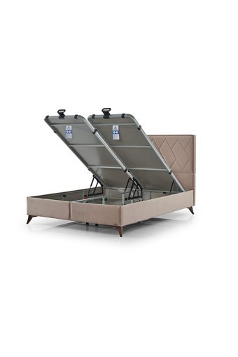 Armis Rocco 160 x 200 cm Başlıksız Çift Kişilik Sandıklı Baza Bej