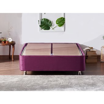 Niron Yatak Purple 120x200 cm Başlıksız Sandıklı Tek Kişilik Baza Seti Mor