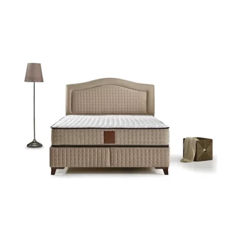 Mobilya Dükkanım Royal 120x200 cm Başlıklı Yataklı Sandıklı Tek Kişilik Baza Seti Bej