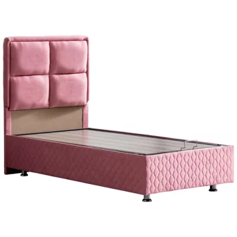 Setay Grand 120x200 cm Başlıklı Yataklı Sandıklı Tek Kişilik Baza Seti Pembe