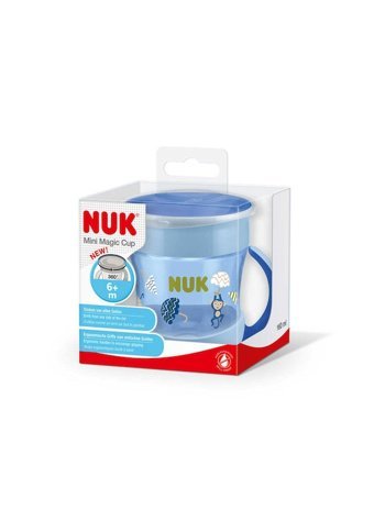 Nuk Akıtmaz Kulplu 6+ Ay 160 ml Alıştırma Bardağı Beyaz-Mavi-Pembe