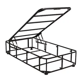 İpek Mobilya Volo 90x200 cm Başlıksız Yataklı Sandıklı Tek Kişilik Baza Seti Gri