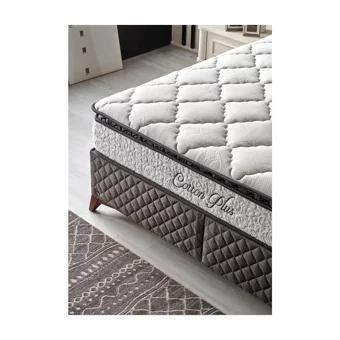 Mobilya Dükkanım Cotton Plus 120x200 cm Başlıklı Yataklı Sandıklı Tek Kişilik Baza Seti Gri