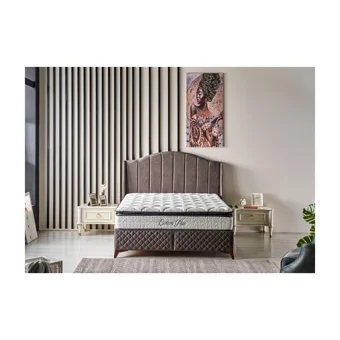 Mobilya Dükkanım Cotton Plus 120x200 cm Başlıklı Yataklı Sandıklı Tek Kişilik Baza Seti Gri