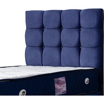 Setay Duke 120x200 cm Başlıklı Yataklı Sandıklı Tek Kişilik Baza Seti Lacivert