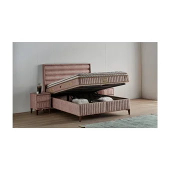 Mobilya Dükkanım Arobel 100x200 cm Başlıksız Sandıklı Tek Kişilik Baza Seti Pembe