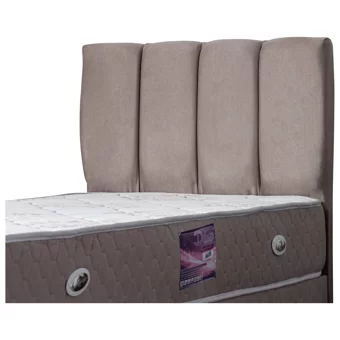 Setay Tetra 90x190 cm Başlıklı Yataklı Sandıklı Tek Kişilik Baza Seti Gri