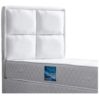 Setay Grand 120x200 cm Başlıklı Yataklı Sandıklı Tek Kişilik Baza Seti Beyaz