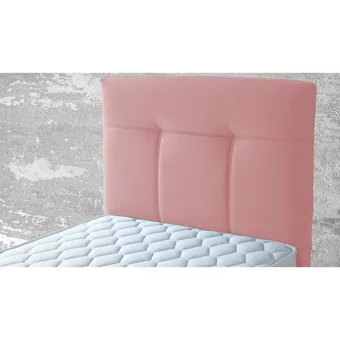 İpek Mobilya Manolya 100x200 cm Başlıklı Sandıklı Tek Kişilik Baza Seti Pembe