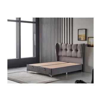 Mobilya Dükkanım Viscomfort 90x190 cm Başlıksız Sandıklı Tek Kişilik Baza Seti Gri