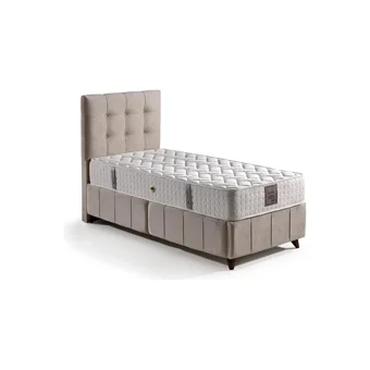 Mobilya Dükkanım Polo- Smart 90x190 cm Başlıklı Yataklı Sandıklı Tek Kişilik Baza Seti Beyaz