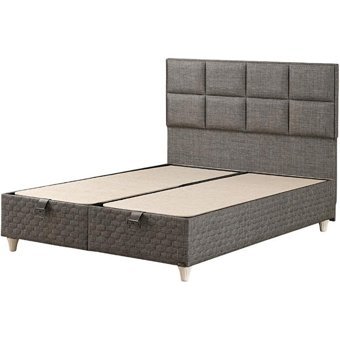 Mobilya Dükkanım Trend 100x200 cm Başlıklı Sandıklı Tek Kişilik Baza Seti Siyah