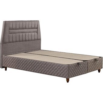Mobilya Dükkanım Favori 90x190 cm Başlıklı Sandıklı Tek Kişilik Baza Seti Gri
