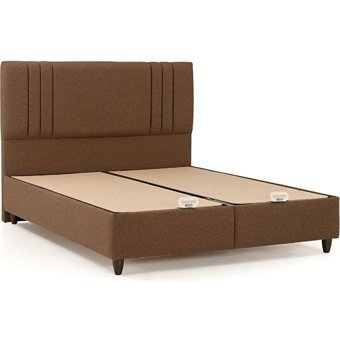 Mobilya Dükkanım Nepal 90x200 cm Başlıklı Sandıklı Tek Kişilik Baza Seti Kahverengi
