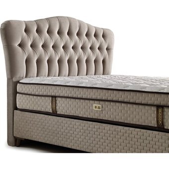 Mobilya Dükkanım Bianca 100x200 cm Başlıklı Sandıklı Tek Kişilik Baza Seti Bej