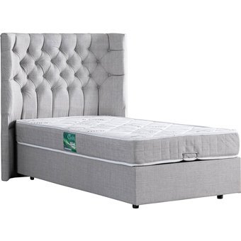 Setay Matilda 100x200 cm Başlıklı Sandıklı Tek Kişilik Baza Seti Açık Gri
