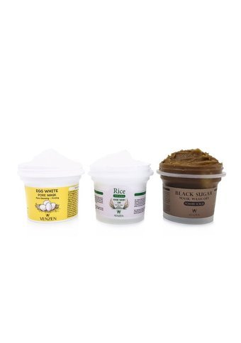 Venzen Egg White Pore Nemlendiricili Krem Yüz Maskesi 3 Adet