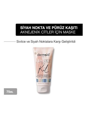 Dermokil Siyah Nokta Ve Pürüz Karşıtı Killi Krem Yüz Maskesi 3x75 ml