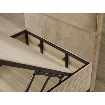 Mobilya Dükkanım Relax 2 90x190 cm Başlıksız Sandıklı Tek Kişilik Baza Seti Bej