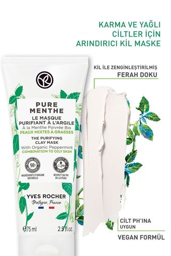 Yves Rocher Menthe Killi Krem Yüz Maskesi 75 ml