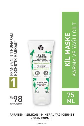 Yves Rocher Menthe Killi Krem Yüz Maskesi 75 ml