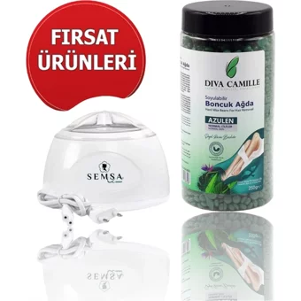 Diva Semsa 1+1 Boncuk Ağda Makinesi + Azulen Boncuk Ağda