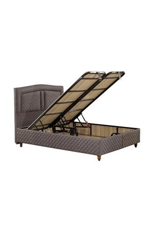 Mobilya Dükkanım İnci 90x190 cm Başlıklı Sandıklı Tek Kişilik Baza Seti Siyah