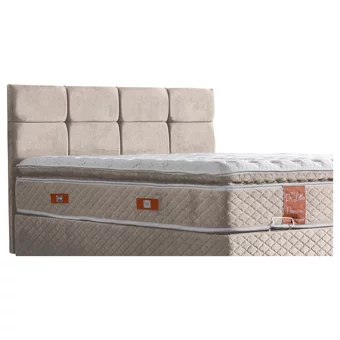 Setay Real 90x200 cm Başlıklı Yataklı Sandıklı Tek Kişilik Baza Seti Krem