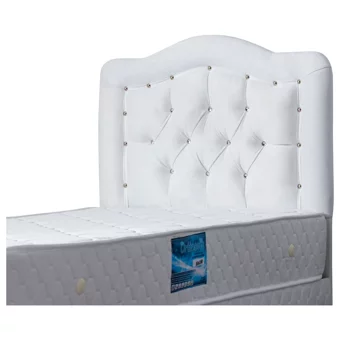 Setay Şah 100x200 cm Başlıklı Sandıklı Tek Kişilik Baza Seti Beyaz