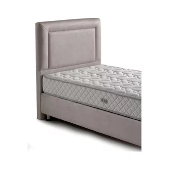 Mobilya Dükkanım Regal 100x200 cm Başlıklı Sandıklı Tek Kişilik Baza Seti Krem