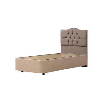 Mobilya Dükkanım Eko 90x200 cm Başlıklı Sandıklı Tek Kişilik Baza Seti Krem