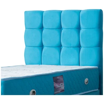 Setay Duke 120x200 cm Başlıklı Yataklı Sandıklı Tek Kişilik Baza Seti Mavi