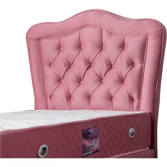 Setay Camelli 120x200 cm Başlıklı Sandıklı Tek Kişilik Baza Seti Pembe