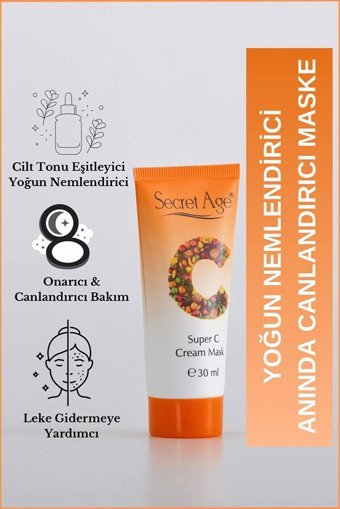 Secret Age Nemlendiricili Krem Yüz Maskesi 30 ml