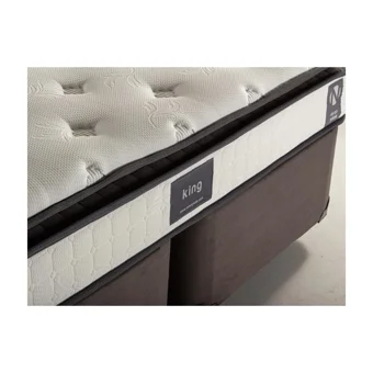 Niron King 90x200 cm Başlıklı Yataklı Sandıklı Tek Kişilik Baza Seti Beyaz