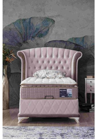 Weltewhome Diva 100x200 cm Başlıklı Sandıklı Tek Kişilik Baza Seti Bej