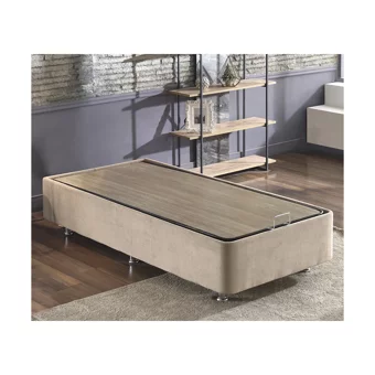Niron Yatak Ela 90x190 cm Başlıksız Sandıklı Tek Kişilik Baza Seti Kahverengi