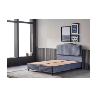 Mobilya Dükkanım Domino 90x190 cm Başlıksız Sandıklı Tek Kişilik Baza Seti Mavi