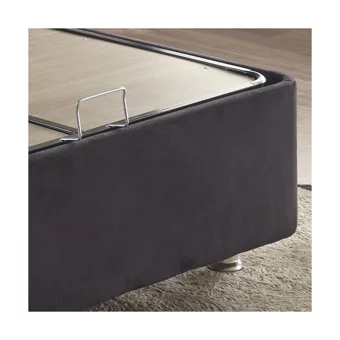 Niron Yatak Ela 80x180 cm Başlıksız Yataklı Sandıklı Tek Kişilik Baza Seti Siyah