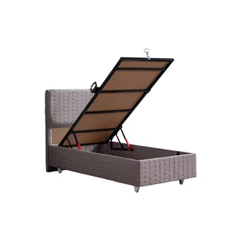 Setay Stella 90x200 cm Başlıklı Yataklı Sandıklı Tek Kişilik Baza Seti Krem