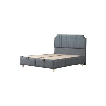 Mobilya Dükkanım Bernita 90x190 cm Başlıksız Sandıklı Tek Kişilik Baza Seti Gri