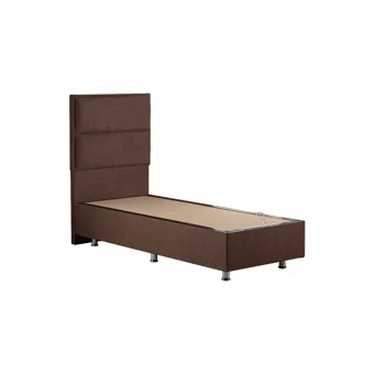 Niron Yatak Cotton No Turn 80x180 cm Başlıklı Yataklı Sandıklı Tek Kişilik Baza Seti Kahverengi