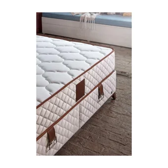 Mobilya Dükkanım Eva 90x190 cm Başlıklı Yataklı Sandıklı Tek Kişilik Baza Seti Bej