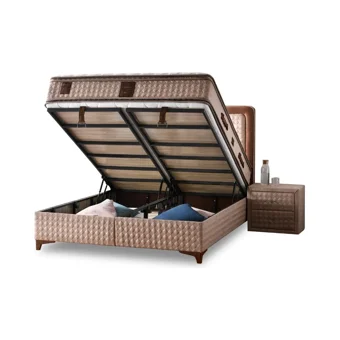 Mobilya Dükkanım Majesty 90x200 cm Başlıklı Sandıklı Tek Kişilik Baza Seti Krem