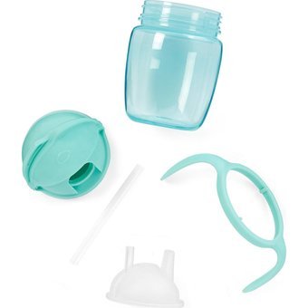 Skip Hop Pipetli Kulplu 6+ Ay 295 ml Alıştırma Bardağı Mavi