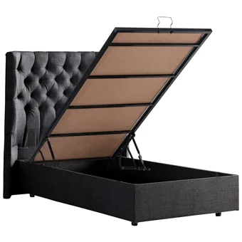 Setay Matilda 90x200 cm Başlıklı Sandıklı Tek Kişilik Baza Seti Antrasit