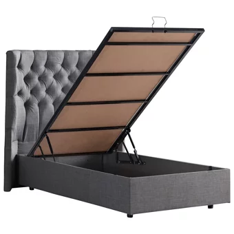 Setay Matilda 90x200 cm Başlıklı Sandıklı Tek Kişilik Baza Seti Gri
